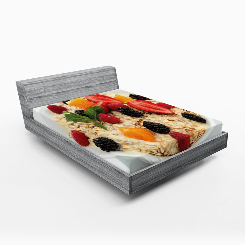 Multicolore Ambesonne, Drap-housse pour grand lit