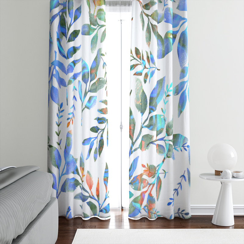 Semi Sheer Curtain Pair, 40" W x 82" L