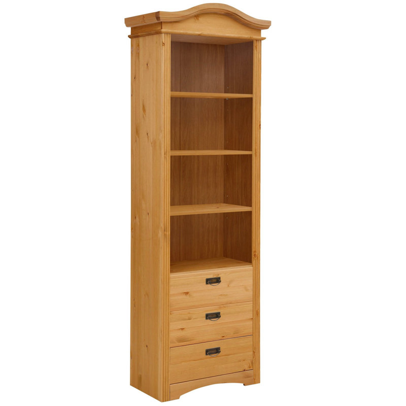 Dearing 207cm H x 73cm W Solid Wood Standard Bookcase, Natural Brown Oil