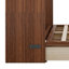 Grand lit escamotable, armoire-lit en bois de pin avec centrale électrique et panneau de décoration en rotin-113029308
