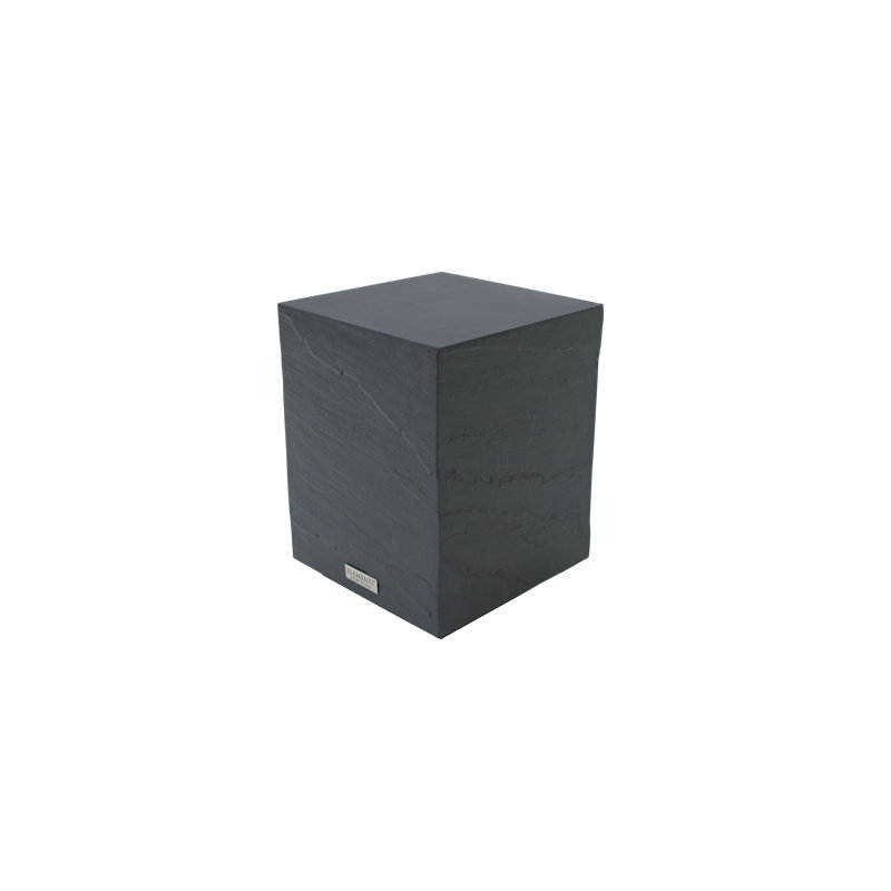 COLORADO Sandstone Small Side Table End Table Made of Concrete 35 x 35 x 46 cm, Black