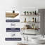 Paulownia Wood, Metal Floating Shelf