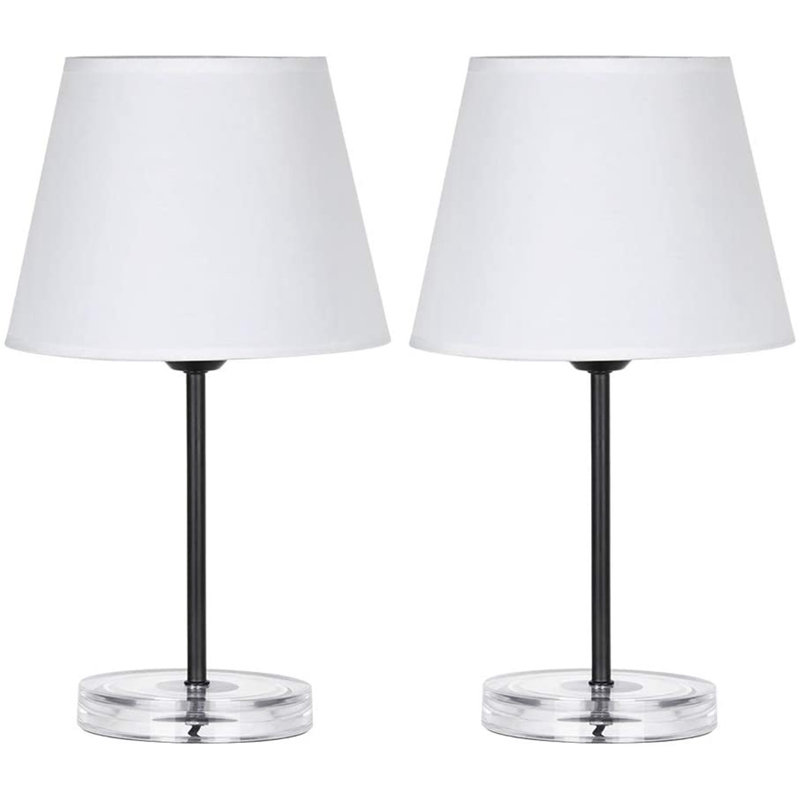 Ensemble de lampes de table transparentes 16 po Yarelie