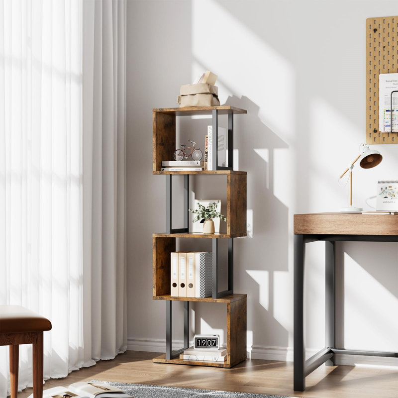117cm H x 38cm W Standard Bookcase, Rustic Brown