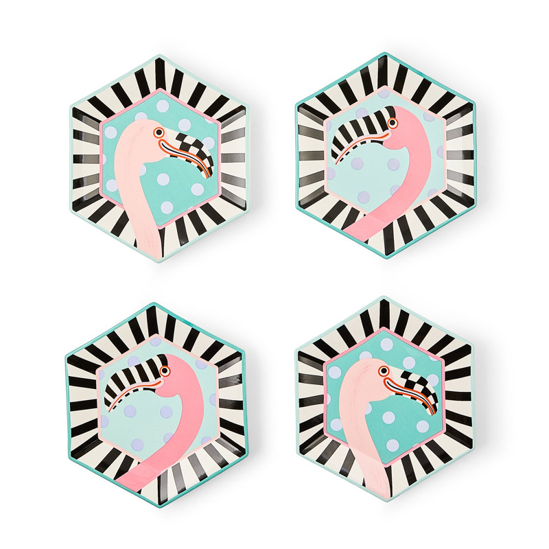 Patience Brewster Flamingo Dessert Plates
