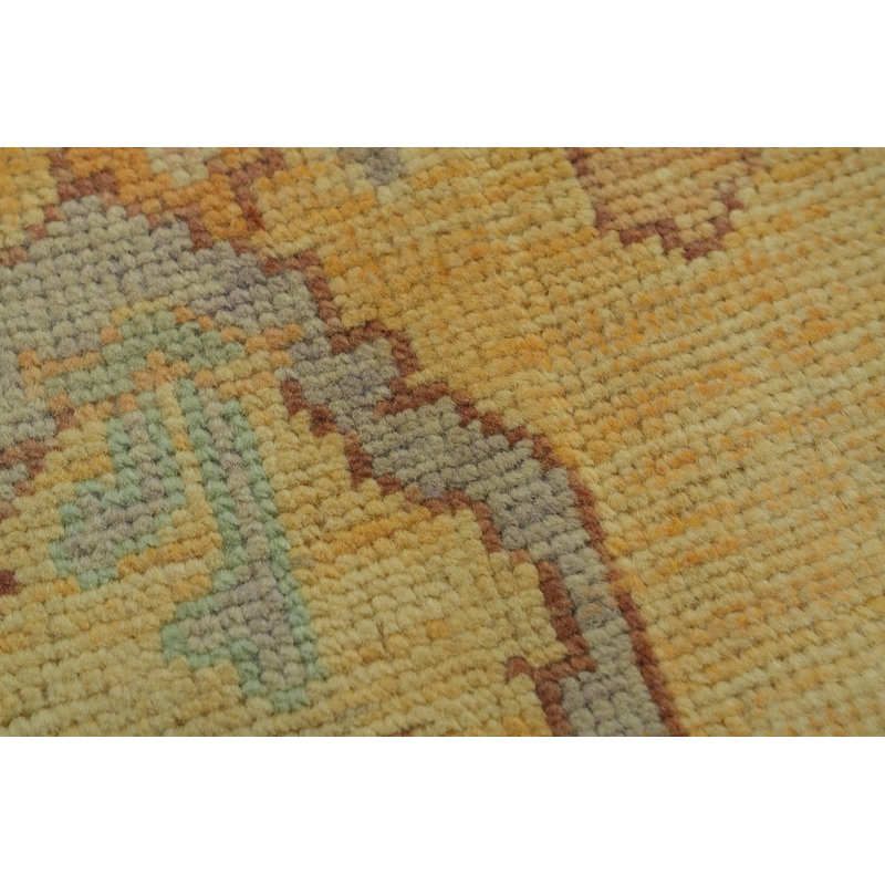 Vegetable Dye Oushak Turkish Rug 4x7