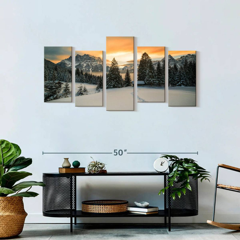 Paysage d'hiver Alvord Tyrol, H 24 po x l 49 po