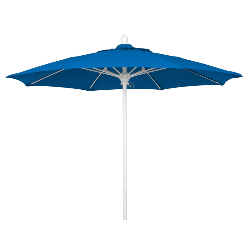 Parasol de marché 7,5 pi Prestige, Bleu pacifique, Blanc