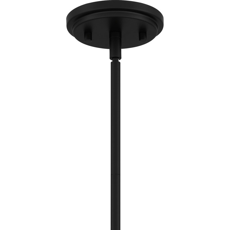 Luminaire suspendu en laiton vieilli 1 lumière Haven, Noir mat