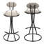Tabourets de bar à hauteur de comptoir rayés, de 2 avec revêtement en velours moderne, ergonomiques, repose-pieds, base stable, chargement de 220 livres, utilisation intérieure pour tabourets de pub d'affaires, îlot de cuisine, structure légère, --206769883