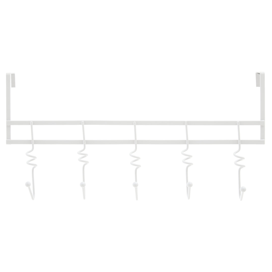 Jaxen Iron Over-the-Door 5 - Hook Coat Rack