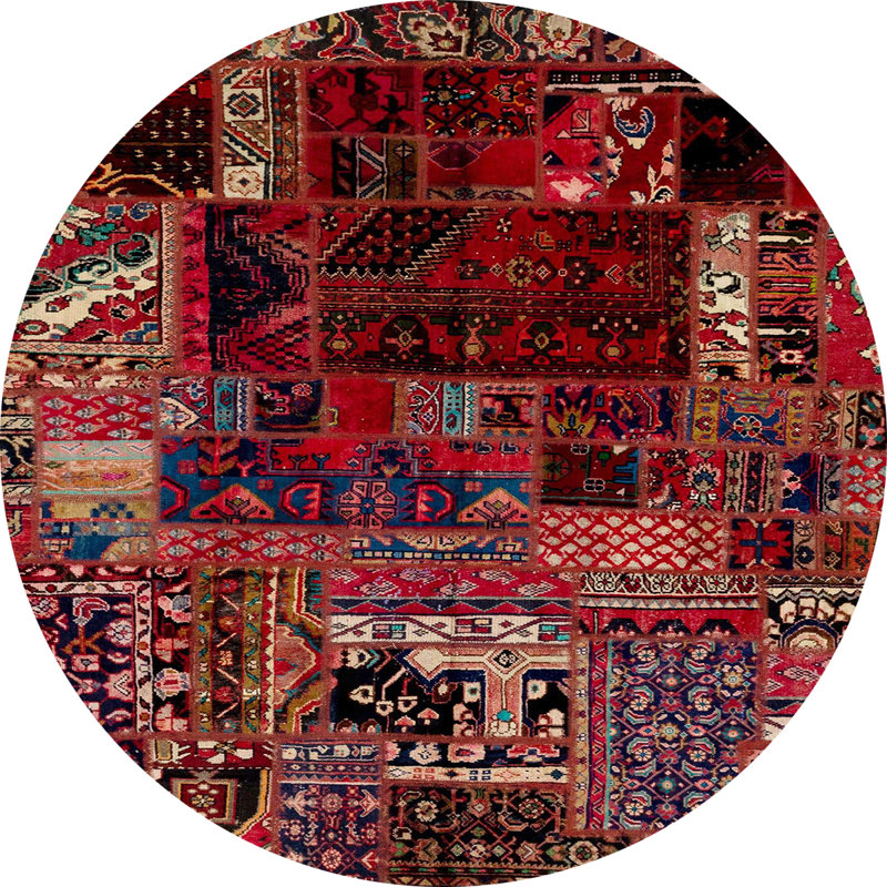 Tapis abstrait moderne 2008, Rond 8 pi