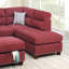 Canapé modulaire en velours rouge # F6419