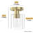 1-Light Semi-Flush Mount Cylinder Glass Shade Light(Gold)-1515491974