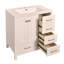 30" Bathroom Vanity with Ceramic Sink Combo, Solid Wood Frame, 4 Drawers & Soft Closing Doors, Freestanding Vanity Set-111123816