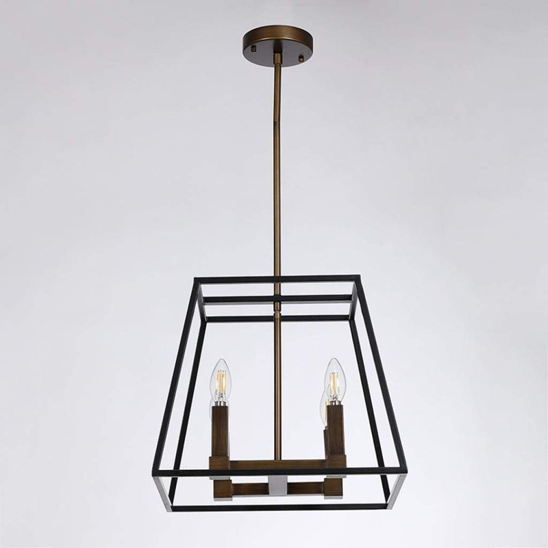 Luminaire suspendu rectangulaire lanterne Dzadur