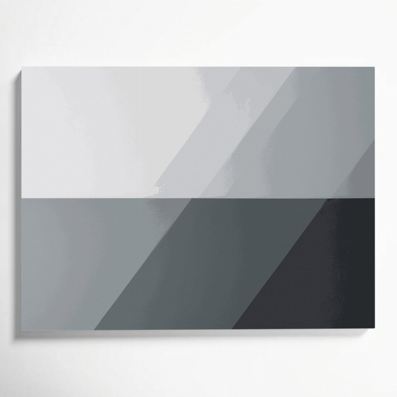 Minimalisme 72, art mural sur toile grise, H 24 po x l 36 po