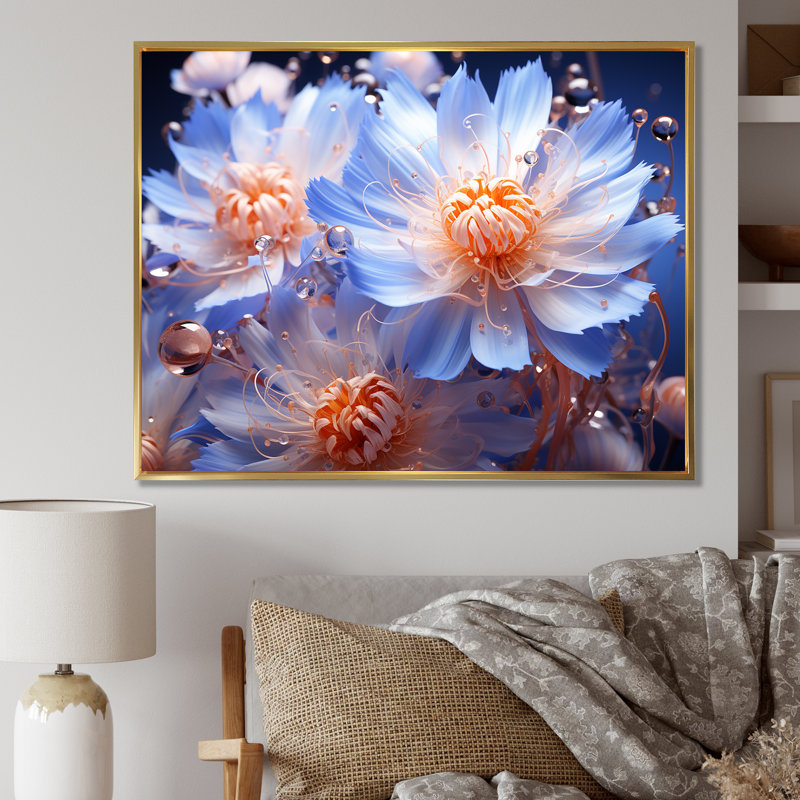 Impression sur toile Dreamy Mauve, H 30 po x l 40 po x P 1,5 po, Cadre flottant doré