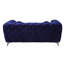 Causeuse en velours bleu