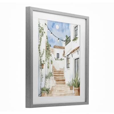Cozy Street Architecture, reproduction encadrée sous verre, conception de Svetlana Aleynikova