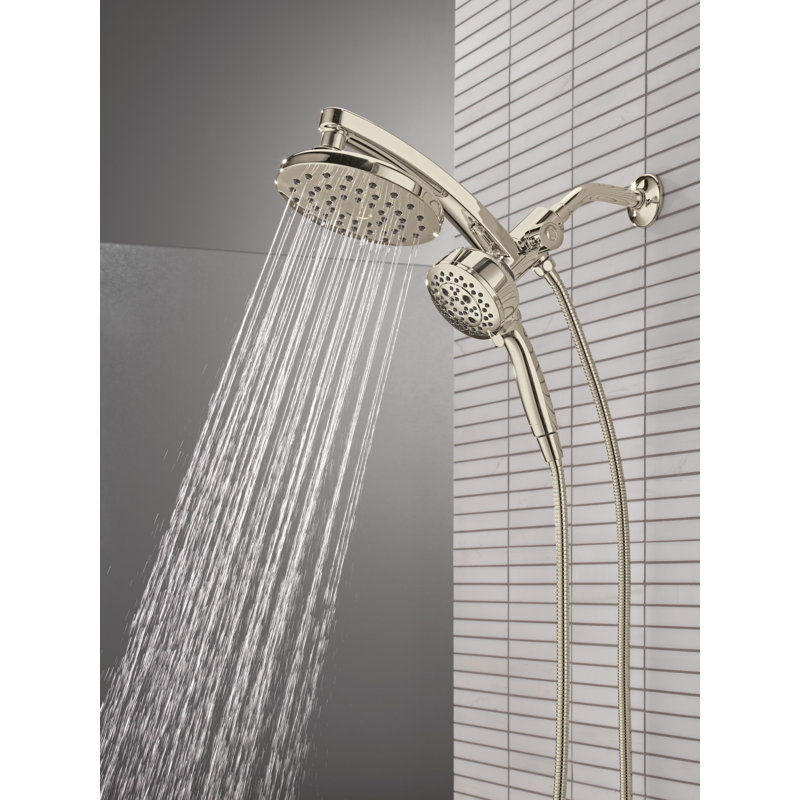 7-Setting PivotPro 3-in-1 Combination Shower Head with ProClean High Pressure Spray 2.5 GPM Polished Nickel