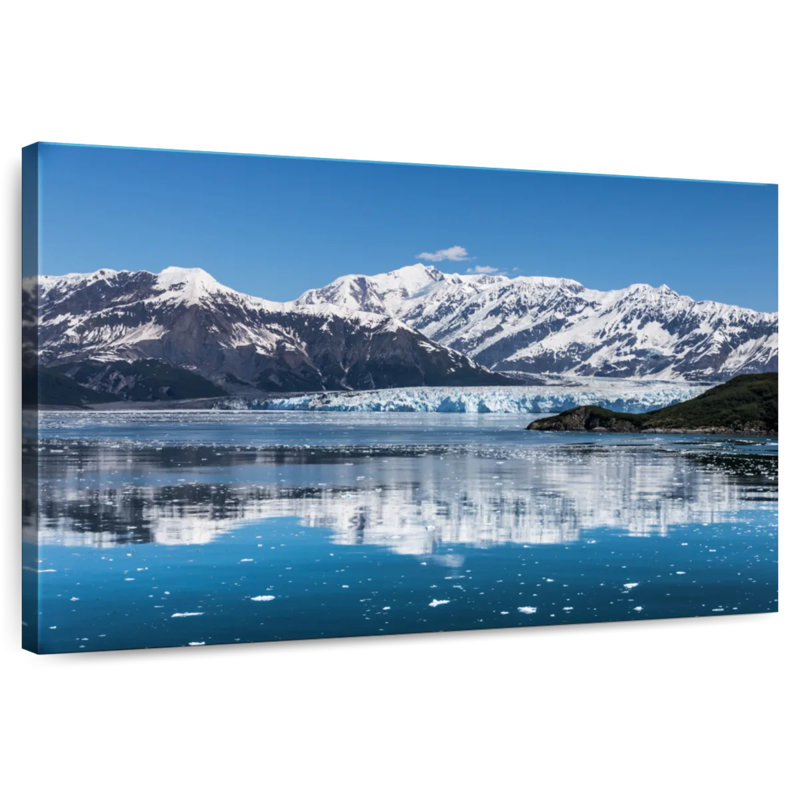 Glacier Hubbard d'Alvord Alaska, H 32 po x l 48 po