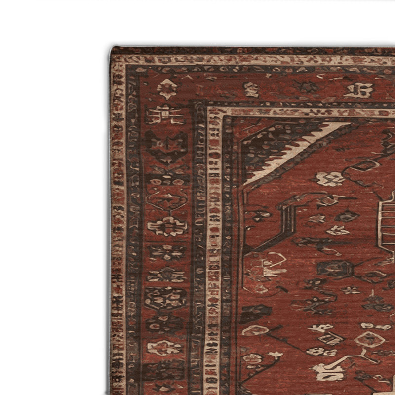 Tapis turc intérieur et extérieur brun, Rectangulaire 2 pi x 3 pi
