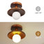 Luminaire en bois semi-encastré pour couloir de chambre à coucher-1395885697
