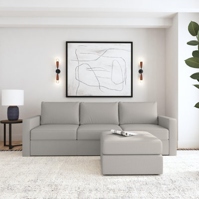 Flex 103'' Upholstered Modular Sofa with Bumper Ottoman -  Flexsteel, 902231931301