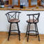 Sinope Swivel Upholstered Counter Stool with Metal Frame