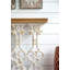 Console 32 po x 12 po x 32 po Classic Vintage White Wash avec plateau en bois brun