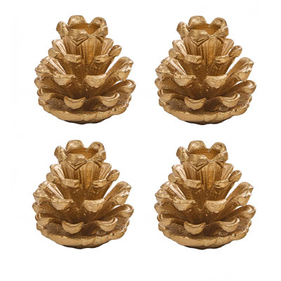 Porte-chandelle Bungalow Rose Pine Bluff - ensemble de 4