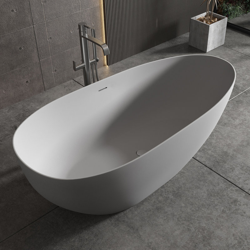 59" Solid Surface Soaking Bathtub
