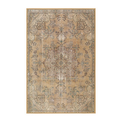 Tapis beige/vert traditionnel Moriaty