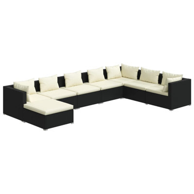 27.6" Wide Rectangle Patio Sectional Set with Cushions by Latitude Run