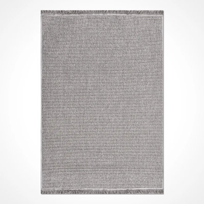 Ekol Gray Non-Slip Modern Polyester Area Rug Stain Resistant Easy to Clean