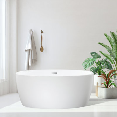 Jolie 55.1'' x 31.9'' Soaking Acrylic Bathtub