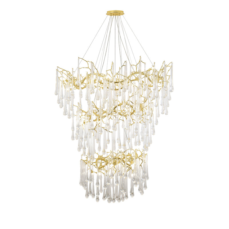 38 - Light Dimmable Geometric Chandelier