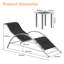 Ensemble de chaises longues d'extérieur 3 pièces