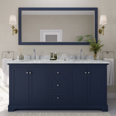 Ensemble de meuble-lavabo double 72 "avec miroir Avery