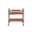 Serving Cart With Adjustable Trays And Wine Rack, Perfect For Modern Entertaining And Space Efficiency