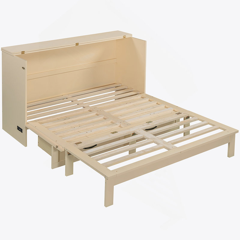 Lit escamotable avec tiroirs de rangement Murphy, Gold