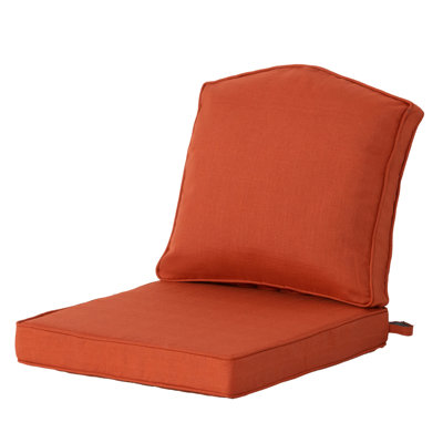 Coussins de chaise d'extérieur à assise profonde 20 po x 21,5 po avec sangle - conception résistante à l'eau