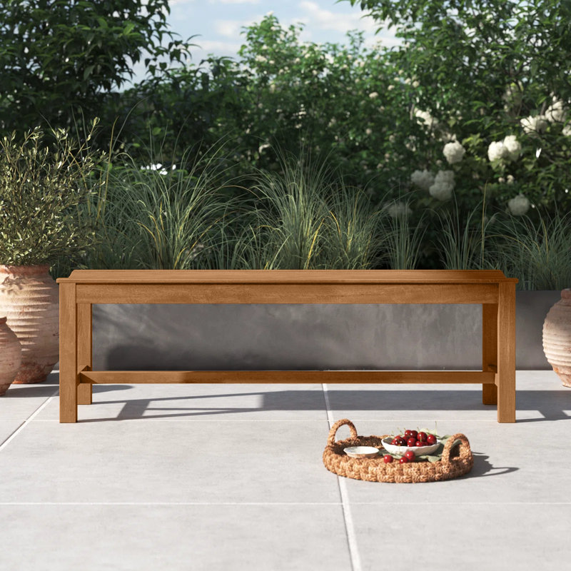 Fleur Solid Wood Eucalyptus Outdoor Bench