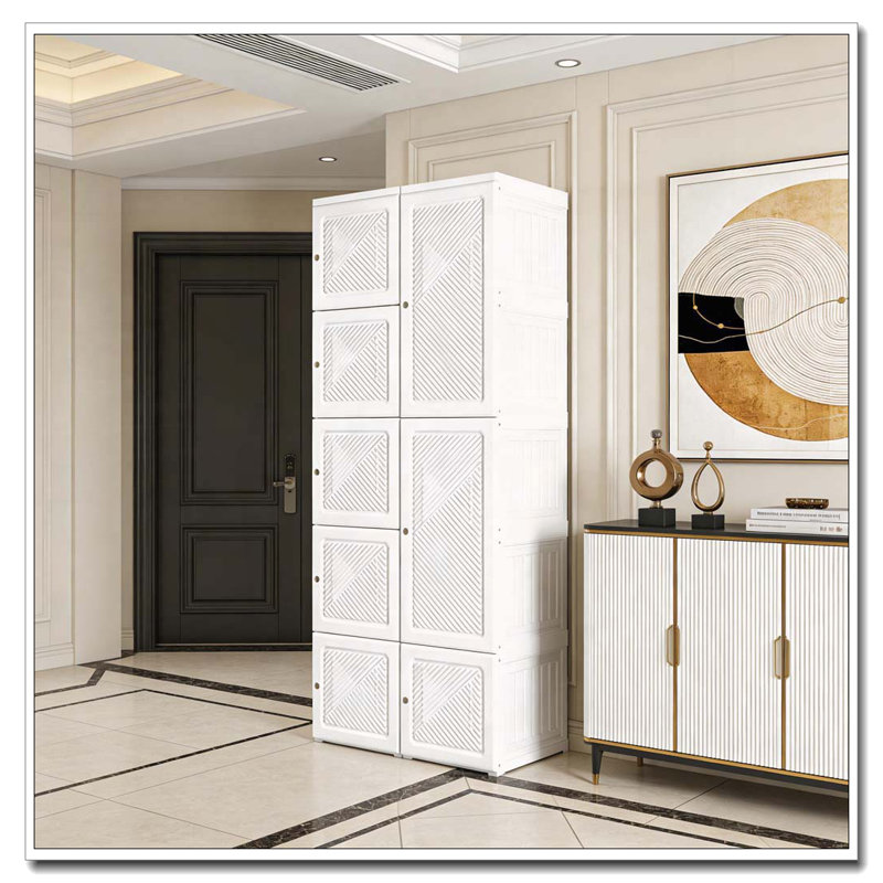 Garde-robe portable avec porte magnétique