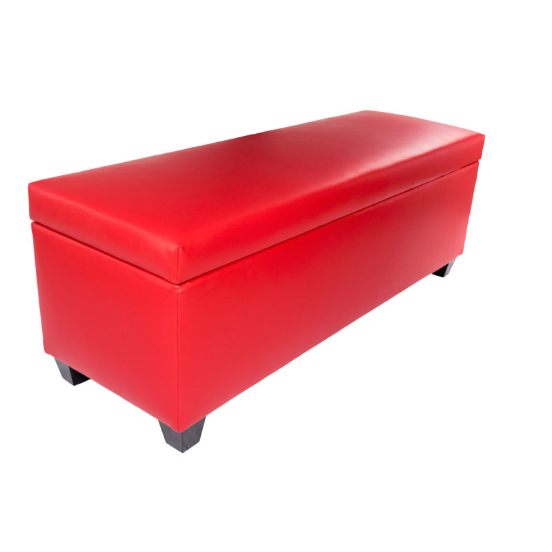 Banc de rangement pour chaussures 36 paire Kenyon, Rouge / Gris foncé
