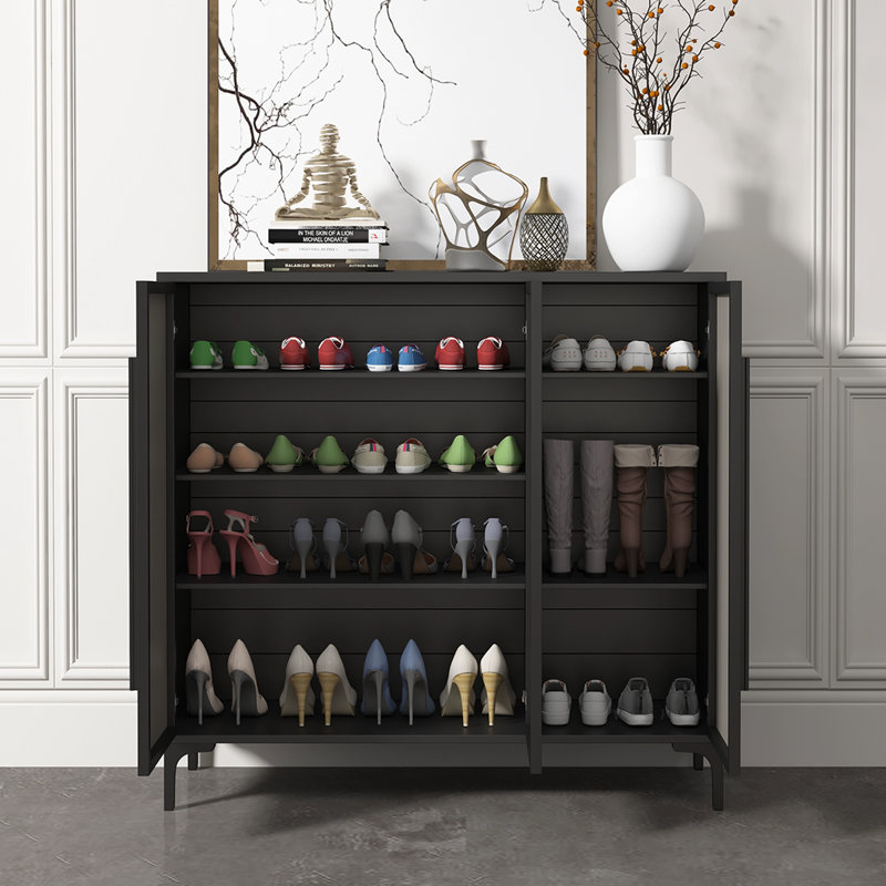 Gray Aluminum Shoe Storage