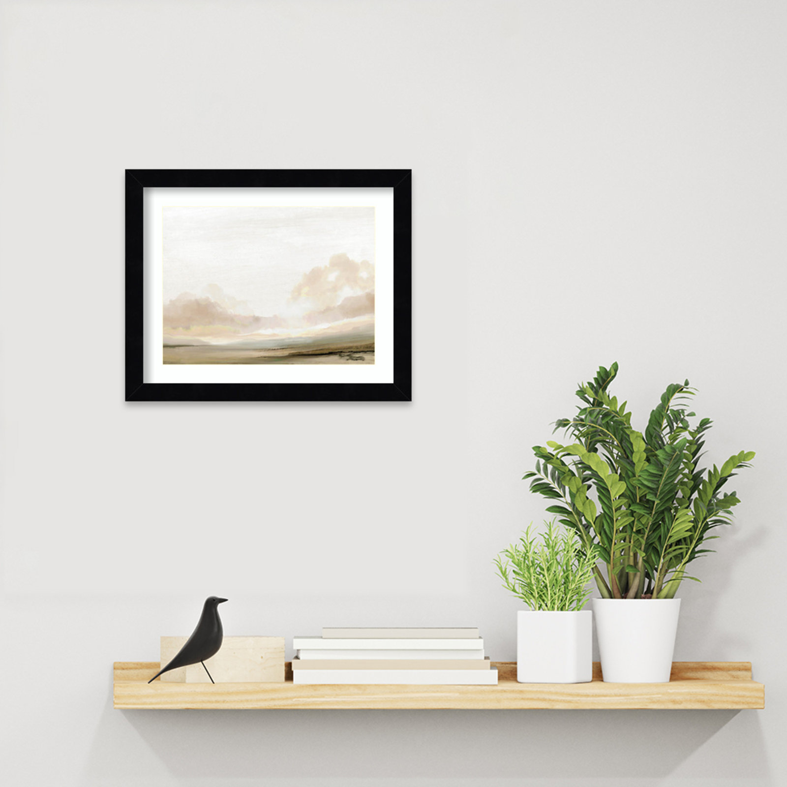 Southern Landscape by Dan Hobday, Black, 11" H x 13" W x 1" D
