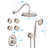 Rain Shower Faucet with Body Jet Handshower