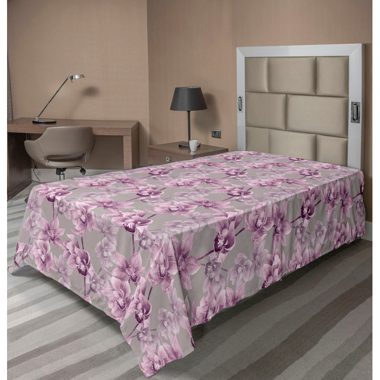 Ambesonne, drap plat floral pivoines, art botanique printanier